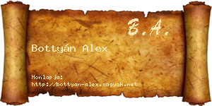 Bottyán Alex névjegykártya
